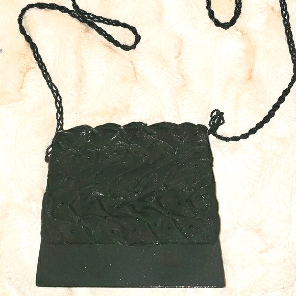 👠🥂💄Black Beaded Evening Mini Bag